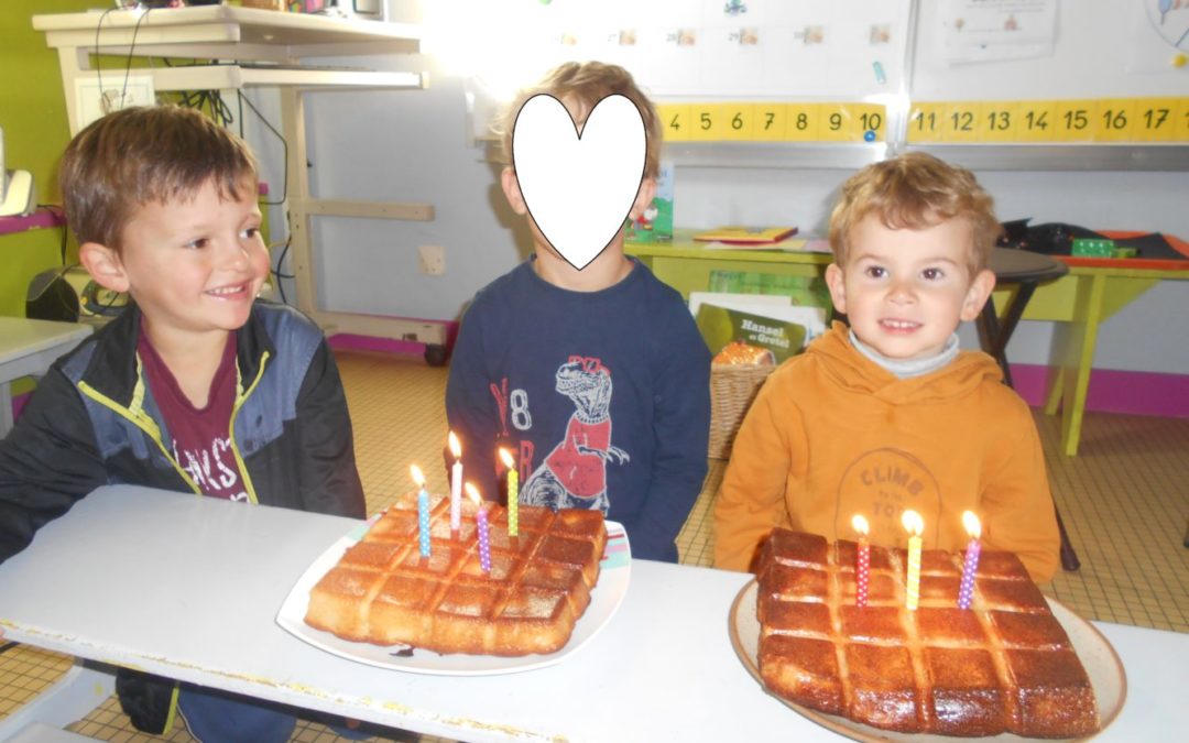 Les anniversaires de la 1ère période en maternelle